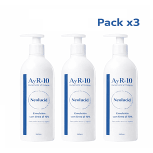 Neulocid Ayr Emulsión Humectante Con Urea 10% 360ml Pack x3