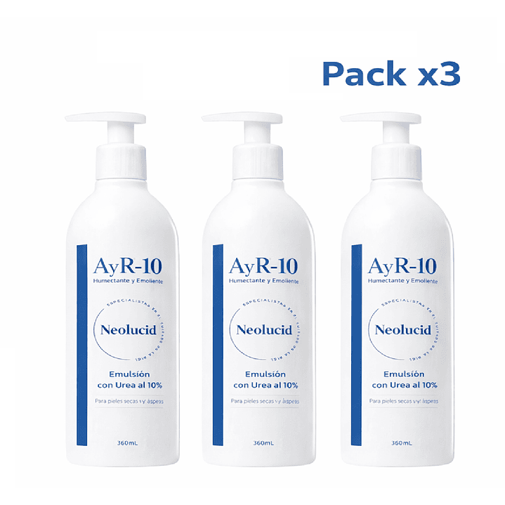 Neulocid Ayr Emulsión Humectante Con Urea 10% 360ml Pack x3 1