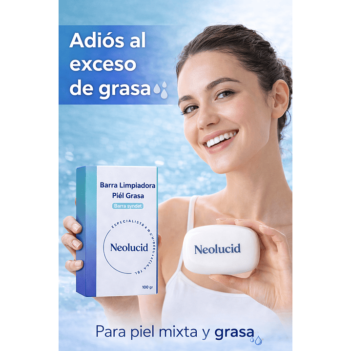 Neolucid Barra Piel Grasa 100g Limpieza Facial 5