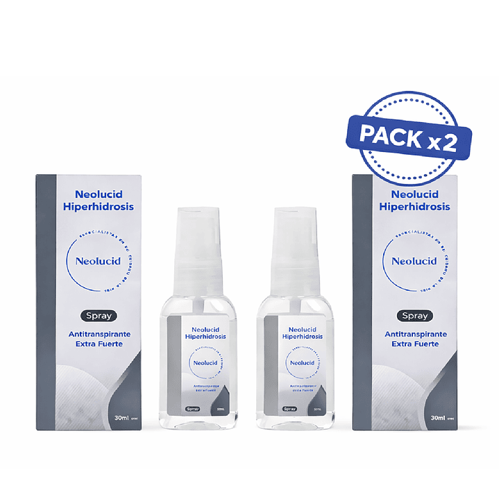 Neolucid Hiperhidrosis Spray Antitranspirante Fuerte 30ml Pack x2 1