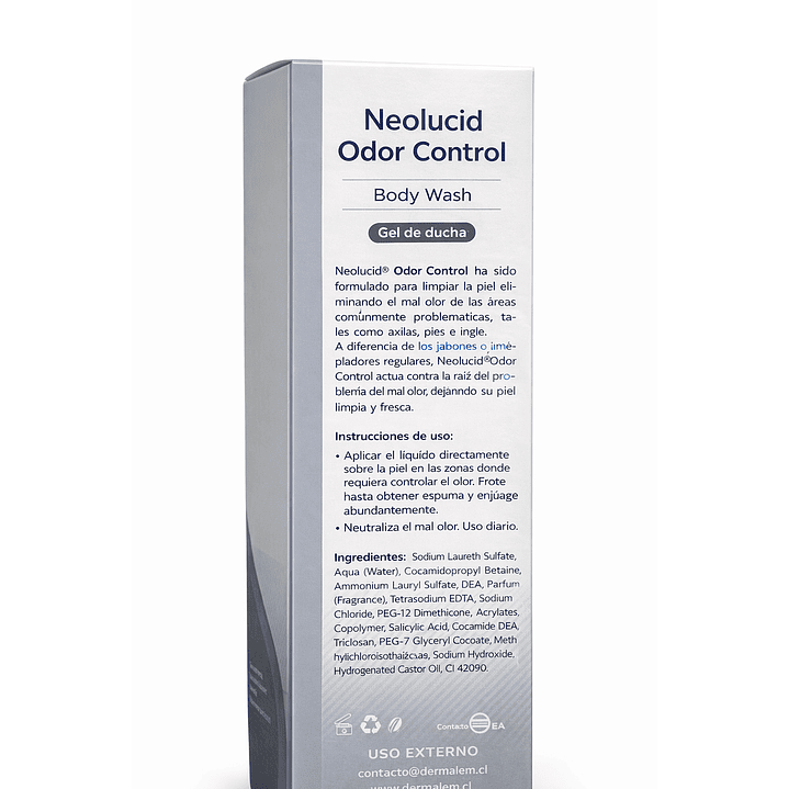 Neolucid Odor Control Gel Ducha Control Olor Corporal 200ml  2