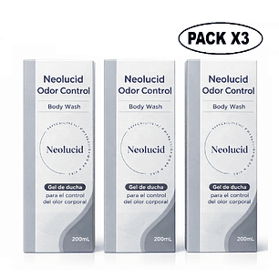 Neolucid Odor Control Gel Ducha Control Olor Corporal 200ml Pack x3