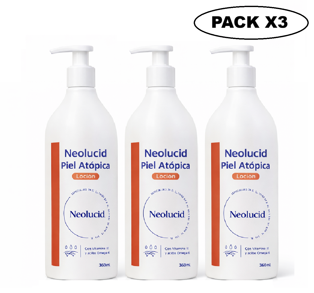 Neolucid Piel Atopica Locion Hipoalergenica 360ml Paxk x3