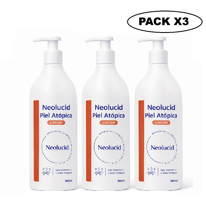 Neolucid Piel Atopica Locion Hipoalergenica 360ml Paxk x3 1