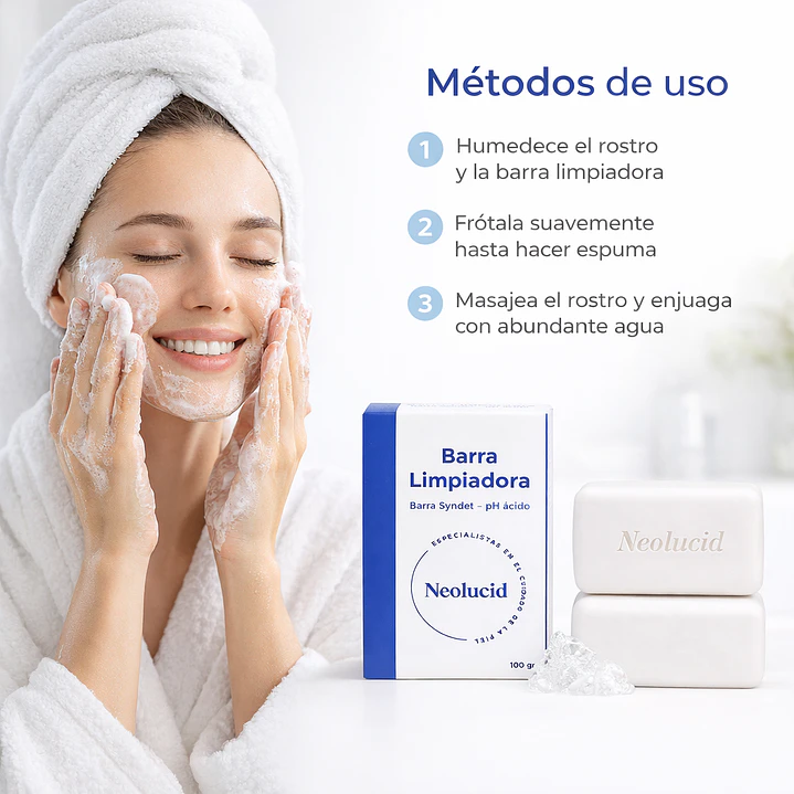 Neolucid Barra Limpiadora Rostro Cuerpo Piel 100gr 4