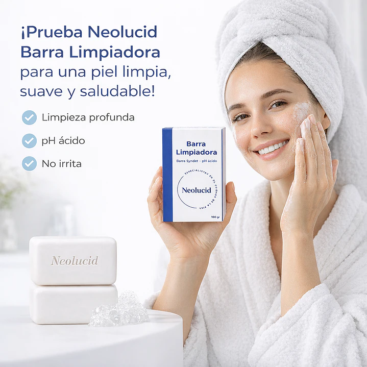 Neolucid Barra Limpiadora Rostro Cuerpo Piel 100gr 2