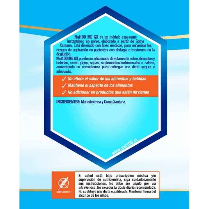 Nat 100 Módulo Espesante De Alimentos Gx 250g Pack x5 6