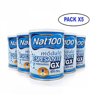 Nat 100 Módulo Espesante De Alimentos Gx 250g Pack x5