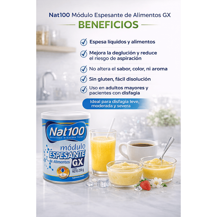 Nat 100 Módulo Espesante De Alimentos Gx 250g  Caja  x10 8
