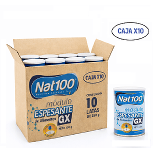 Nat 100 Módulo Espesante De Alimentos Gx 250g  Caja  x10