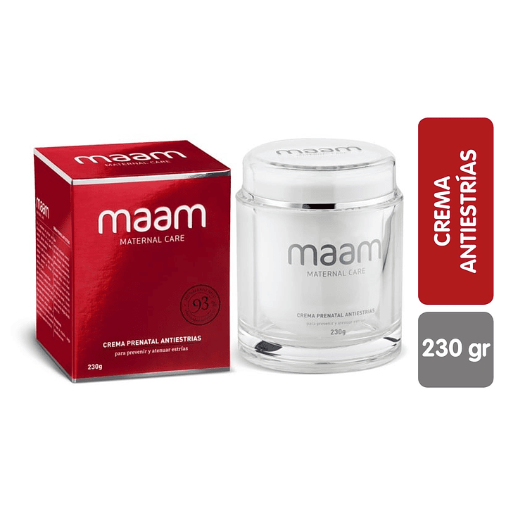 Pack Maam Crema Prenatal 230g + Aceite Antiestrías 100ml | Prevención Estrías Embarazo 2
