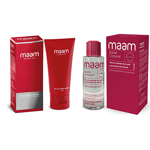 Pack Maam Aceite Antiestrías 100ml + Gel Pezones 60ml 