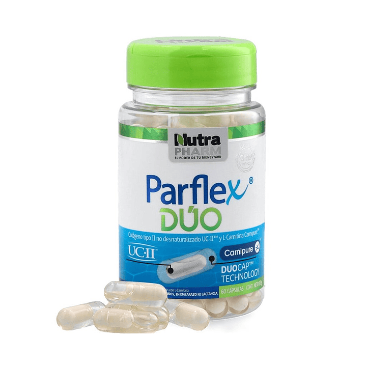 Parflex Duo X 60 Caps – Colágeno Tipo II + L-Carnitina | Salud Articular y Muscular 1