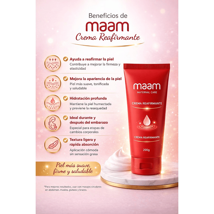 Maam Crema Reafirmante Corporal 200g | Elasticidad y Firmeza 5