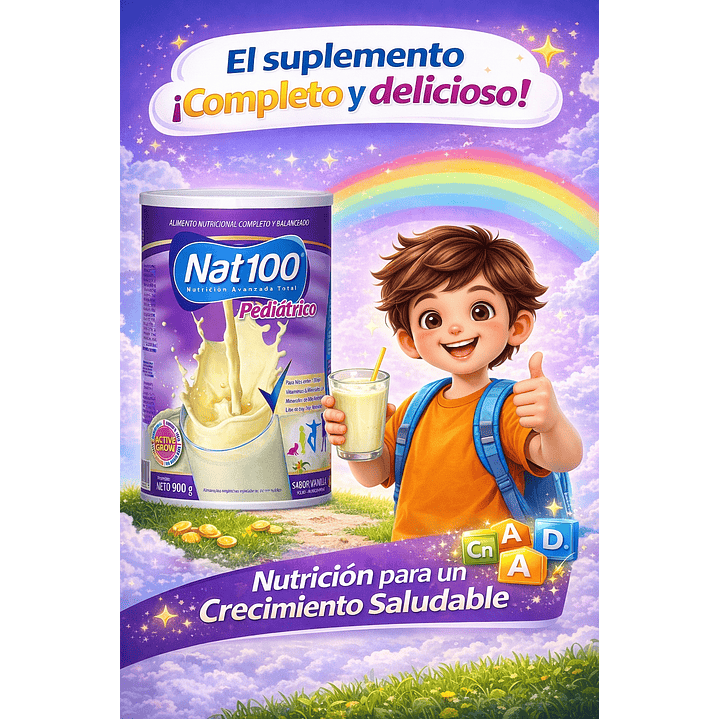 Nat100 Pediátrico | Suplemento Nutricional Infantil 900g 4