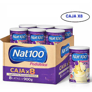 Nat100 Pediátrico | Suplemento Nutricional Infantil 900g Pack x8