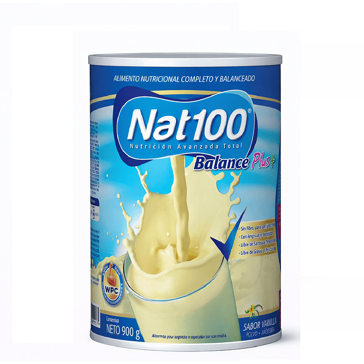 Nat 100 Balance Plus 900g Sabor Vainilla Pack x4 3