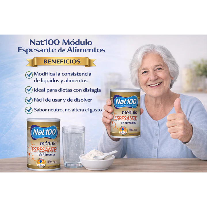 Nat 100 Módulo Espesante De Alimentos Sabor Neutro 250g 6
