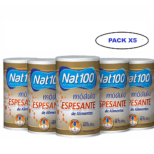 Nat 100 Módulo Espesante De Alimentos Sabor Neutro 250g pack x5