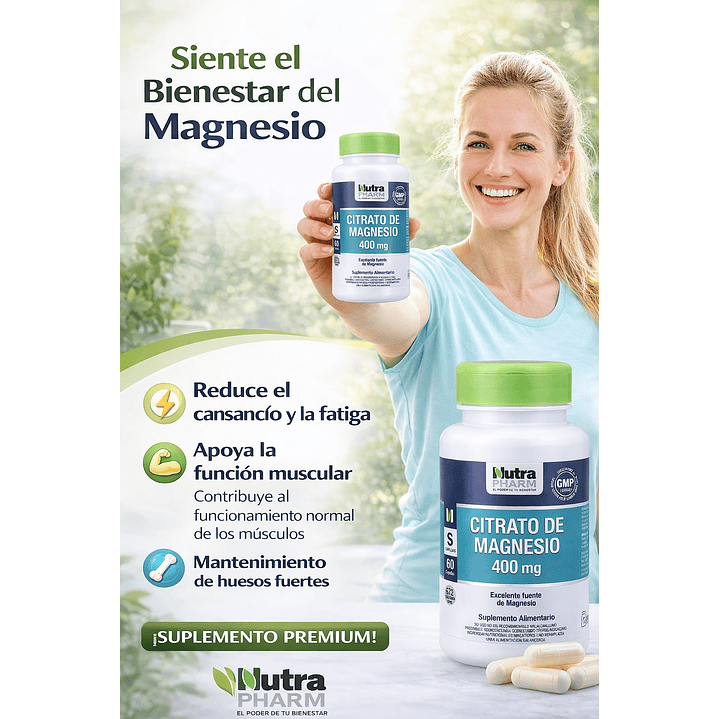 Citrato De Magnesio Nutrapharm 400 Mg 3