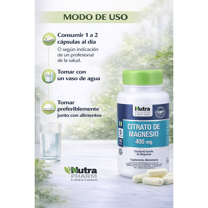 Citrato De Magnesio Nutrapharm 400 Mg 5