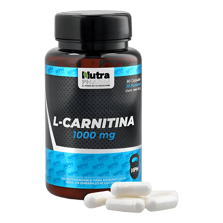 L-Carnitina 1000 mg 90 Cápsulas Nutrapharm 1