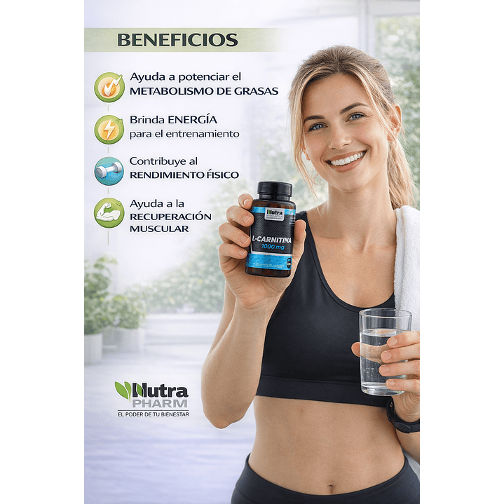 L-Carnitina 1000 mg 90 Cápsulas Nutrapharm 5