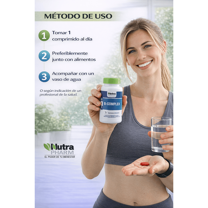 B-complex Vitaminas Complejo B X90 Comprimidos 4