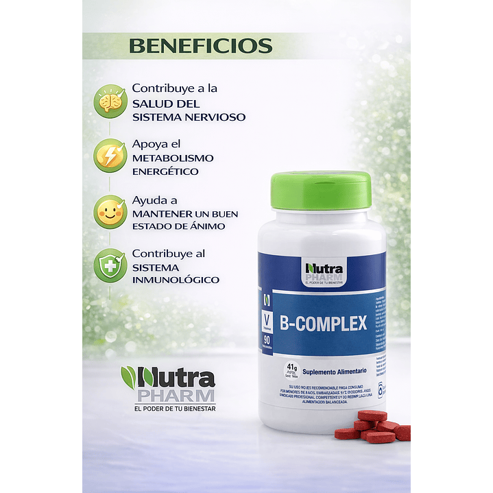 B-complex Vitaminas Complejo B X90 Comprimidos 5