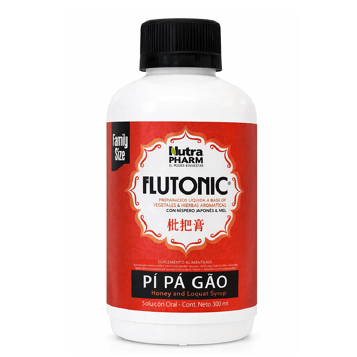 Flutonic Pí Pa Gao 300 Ml - Nutrapharm Sin Sabor 1