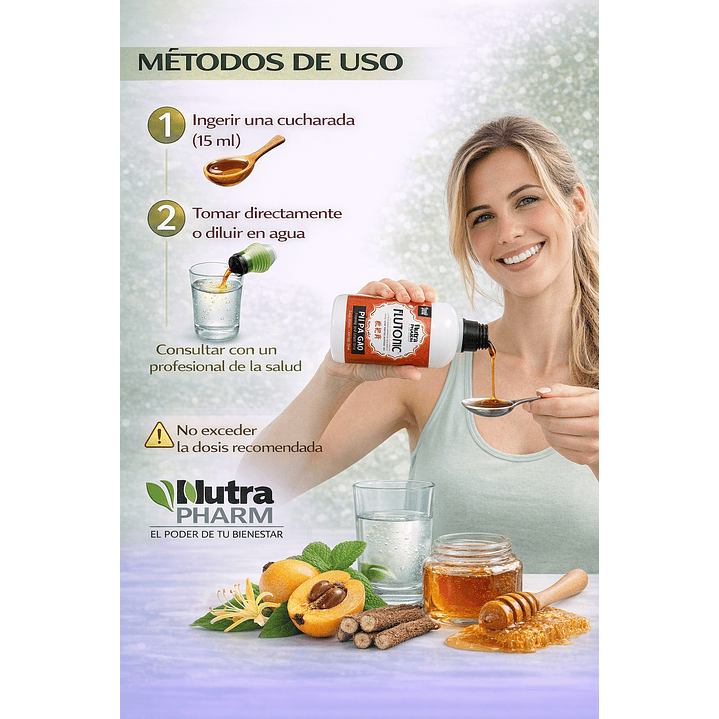 Flutonic Pí Pa Gao 300 Ml - Nutrapharm Sin Sabor 8