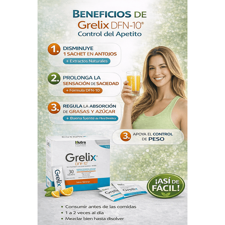 Grelix Dfn-10 Control Del Apetito Caja X30 Sachets 6