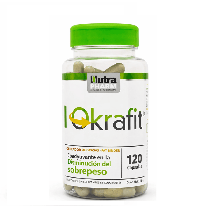 Okrafit 120 Capsulas Nutrapharm Captador De Grasas 1