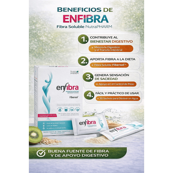 Enfibra Nutrapharm – Fibra soluble 30 sachets 7