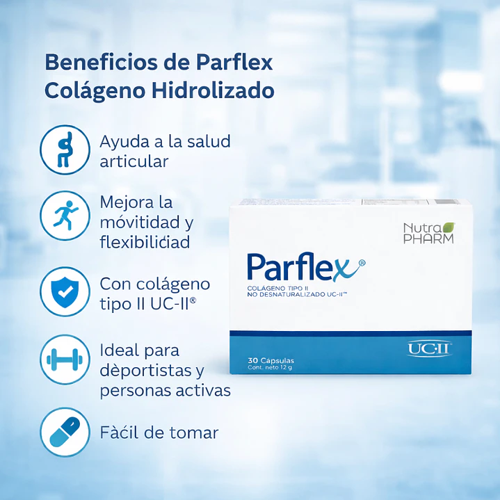 Parflex Colágeno Hidrolizado Nutrapharm 30 Cápsulas | Salud Articular 5