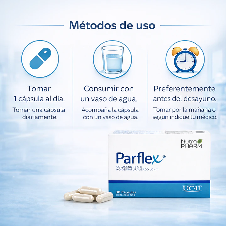 Parflex Colágeno Hidrolizado Nutrapharm 30 Cápsulas | Salud Articular 6