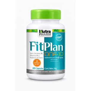 Fitplan DNF-10 Quemador Grasa Abdominal 60 Cápsulas Nutra Pharm