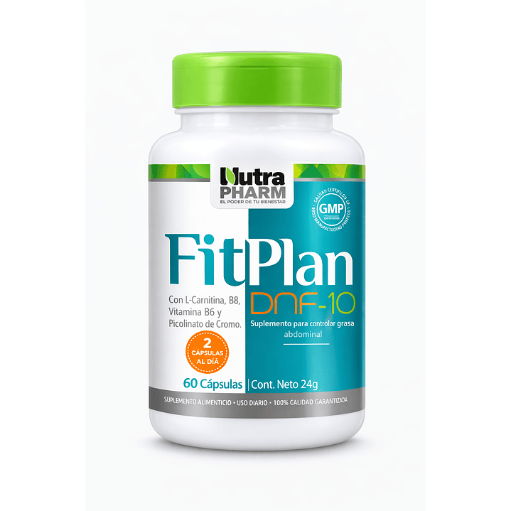 Fitplan DNF-10 Quemador Grasa Abdominal 60 Cápsulas Nutra Pharm 1