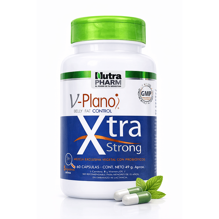 V- Plano Xtra Strong - Reductor De Grasa Abdominal x60 Cápsulas  2