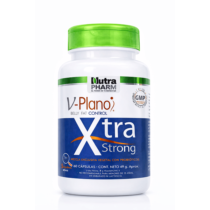 V- Plano Xtra Strong - Reductor De Grasa Abdominal x60 Cápsulas  1