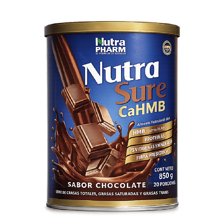 Nutrasure Cahmb Chocolate Pvo X 850g  Nutrapharm 1