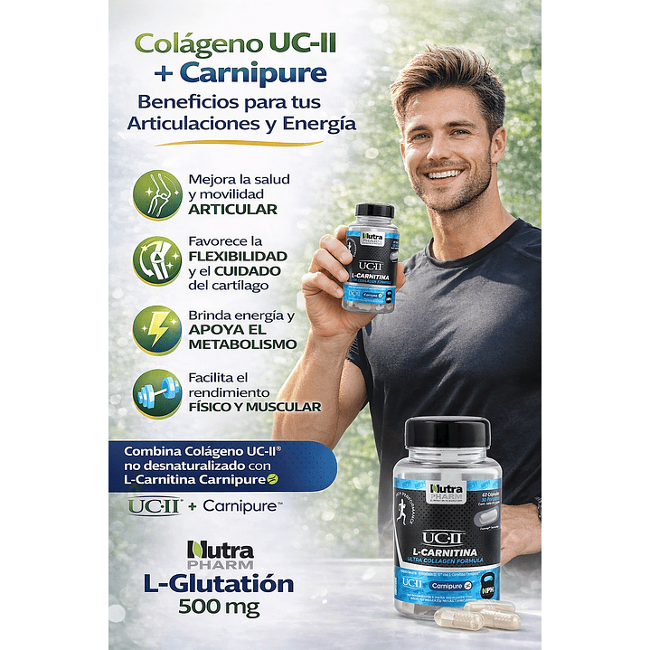 Colágeno UC-II + Carnipure NPH 60 Cápsulas 3
