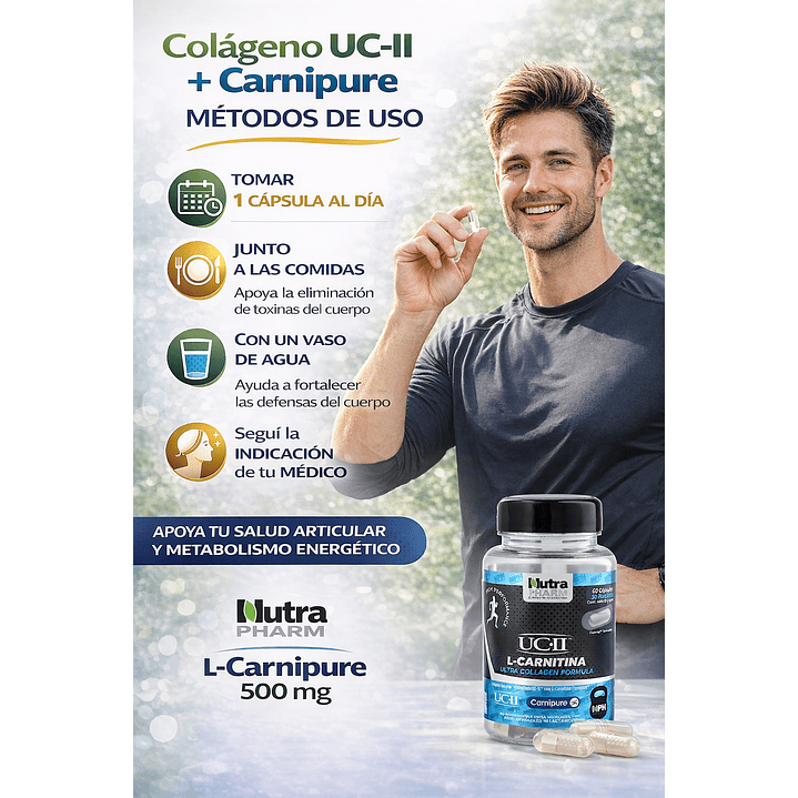 Colágeno UC-II + Carnipure NPH 60 Cápsulas 4