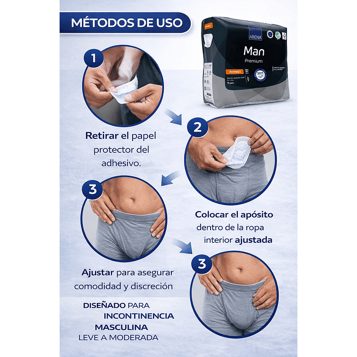 Apósito De Incontinencia Masculino Abena Man X15u Pack X6 6