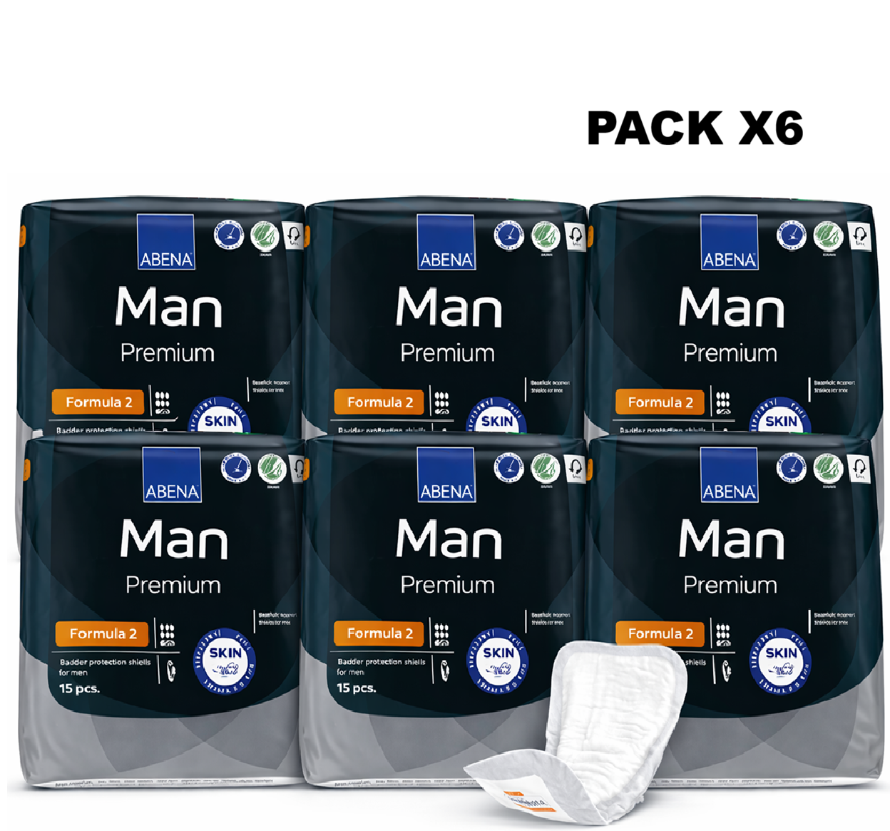 Apósito De Incontinencia Masculino Abena Man X15u Pack X6