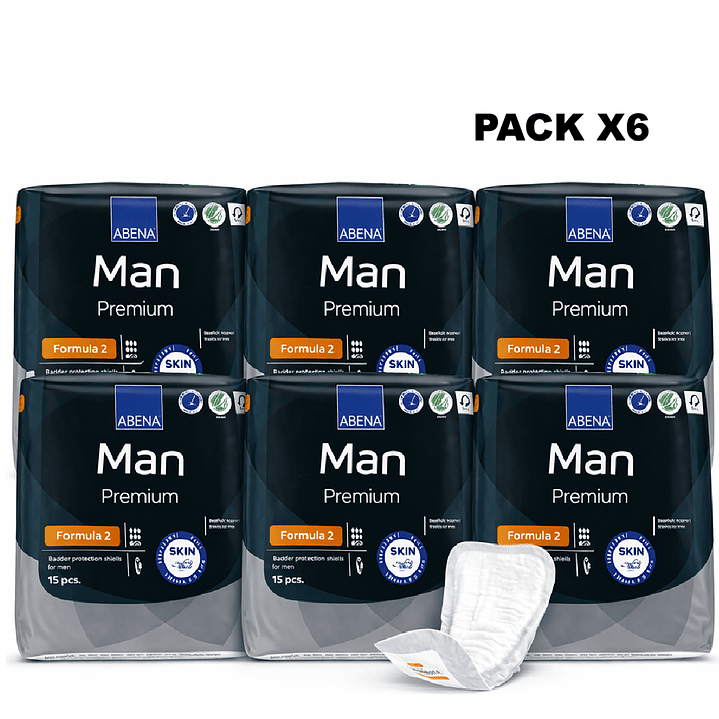Apósito De Incontinencia Masculino Abena Man X15u Pack X6 1