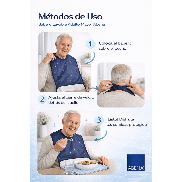 Babero Lavable Para Adulto Mayor Abena 4