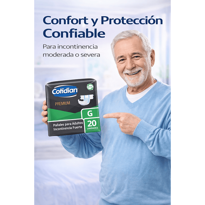 Pañal Adulto Cotidian Premium G x20 Pack x4 6