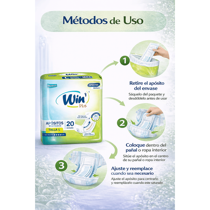 Apositos Multiuso Talla L X 20 Und  Win Plus 4