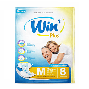  Pañales Adultos Win Plus Talla M x8